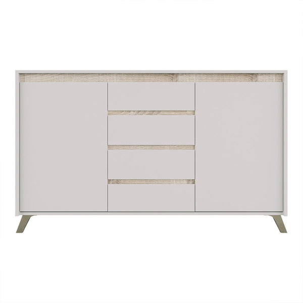Μπουφές Belka pakoworld κρεμ με oak 155x45x93