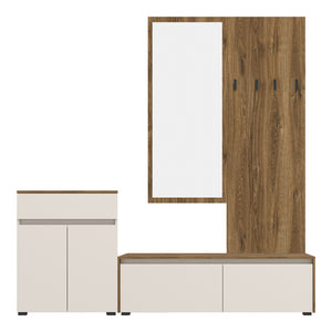 Έπιπλο εισόδου Ansia pakoworld καρυδί oak 210x44
