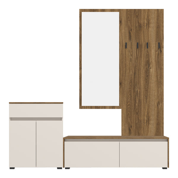 Έπιπλο εισόδου Ansia pakoworld καρυδί oak 210x44