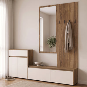 Έπιπλο εισόδου Ansia pakoworld καρυδί oak 210x44