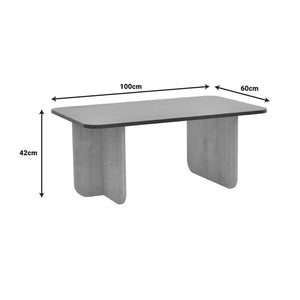 Τραπέζι Beca pakoworld σε oak-μαύρο απόχρωση 100x60x42εκ