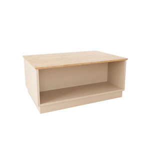 Τραπέζι Monik pakoworld σε oak-ανοιχτό γκρι απόχρωση 90x56x40εκ