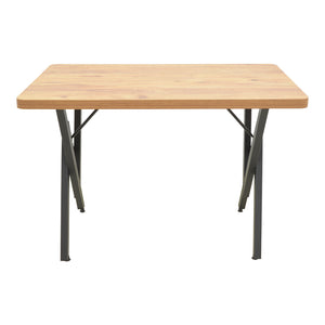 Τραπέζι Vertex pakoworld oak με μαύρα μεταλλικά πόδια 110x70x72εκ