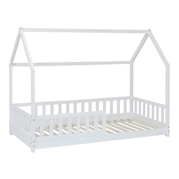 Παιδικό κρεβάτι Sleeper pakoworld τ. Montessori ξύλο πεύκου σε λευκή απόχρωση 90x190εκ
