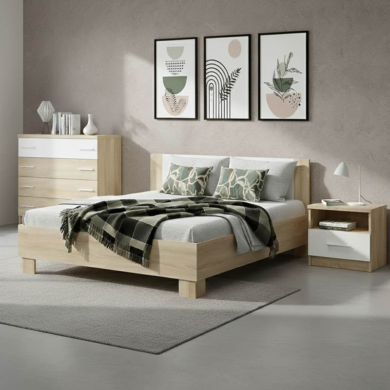 Σετ κρεβατοκάμαρας Geneva pakoworld 4 τμχ 160x200εκ