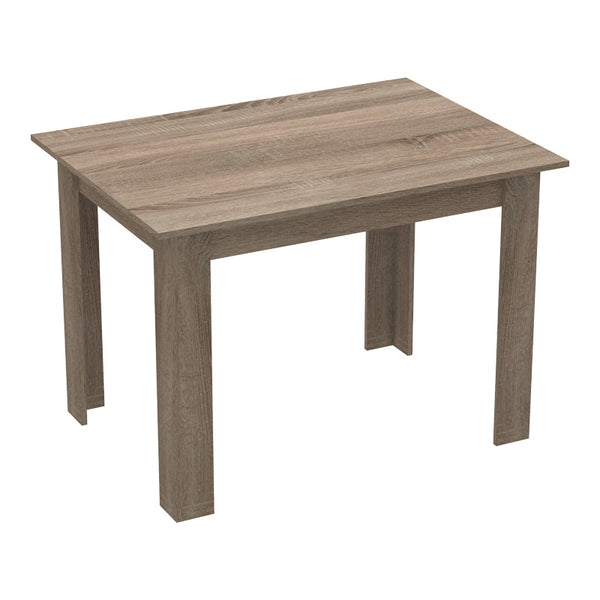 Τραπεζαρία Manka-Parker pakoworld σετ 5τεμ mdf σε μαύρη-sonoma truffle απόχρωση 110x80x77εκ