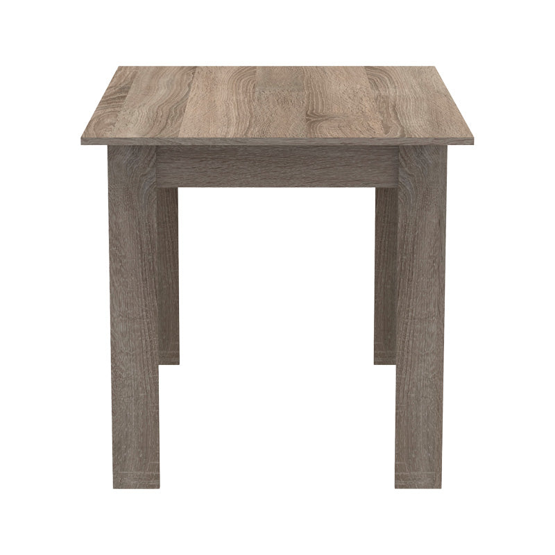 Τραπεζαρία Manka-Parker pakoworld σετ 5τεμ mdf σε μαύρη-sonoma truffle απόχρωση 110x80x77εκ