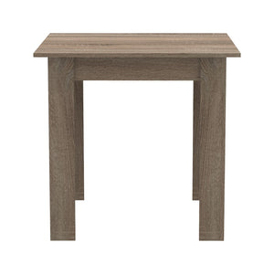 Τραπεζαρία Manka-Parker pakoworld σετ 3τεμ mdf σε μαύρη-sonoma truffle απόχρωση 80x80x77εκ