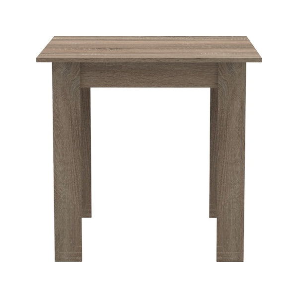 Τραπεζαρία Manka-Parker pakoworld σετ 3τεμ mdf σε μαύρη-sonoma truffle απόχρωση 80x80x77εκ