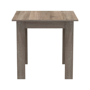 Τραπεζαρία Manka-Parker pakoworld σετ 3τεμ mdf σε μαύρη-sonoma truffle απόχρωση 80x80x77εκ