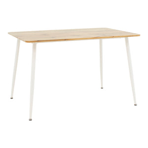 Τραπεζαρία Cuba-Parker pakoworld σετ 5τεμ sonoma-λευκό 120x80x75εκ