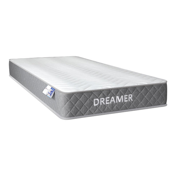 Κρεβάτι με στρώμα Athos-Dreamer pakoworld λευκό 90x190εκ