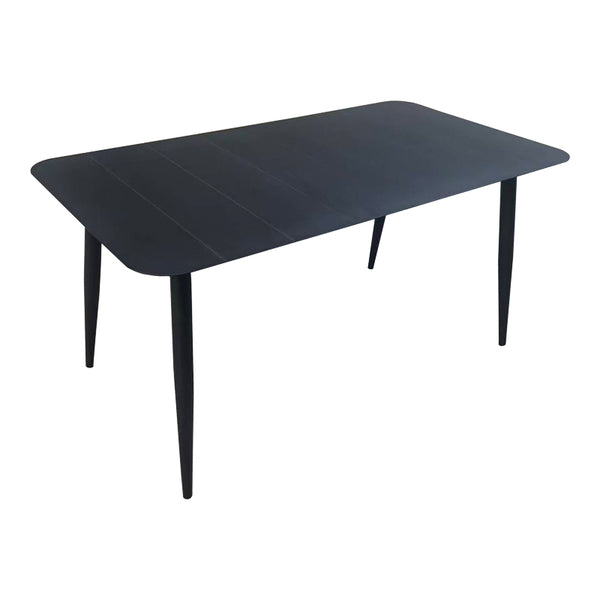 Τραπεζαρία Heven Vista pakoworld σετ 5τεμ μαύρο αλουμίνιο 150x80x72εκ
