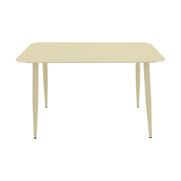 Τραπεζαρία Heven Vista pakoworld σετ 5τεμ σαμπανί αλουμίνιο 120x70x72εκ