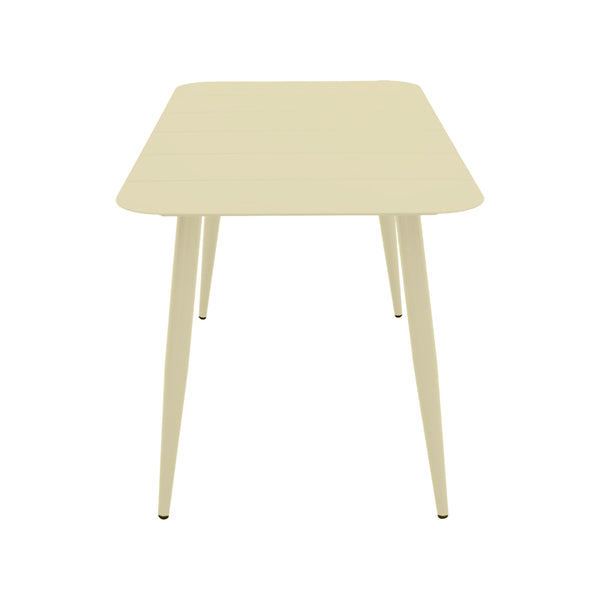 Τραπεζαρία Heven Vista pakoworld σετ 5τεμ σαμπανί αλουμίνιο 120x70x72εκ