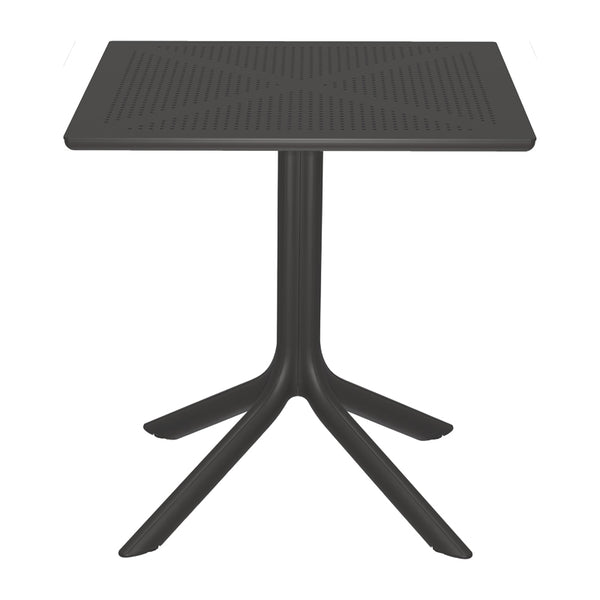 Τραπεζαρία Groovy Zoi pakoworld σετ 3τεμ ανθρακί PP 60x60x76εκ