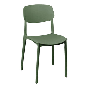 Τραπεζαρία Groovy Berdian pakoworld σετ 3τεμ σκούρο πράσινο PP 60x60x76εκ