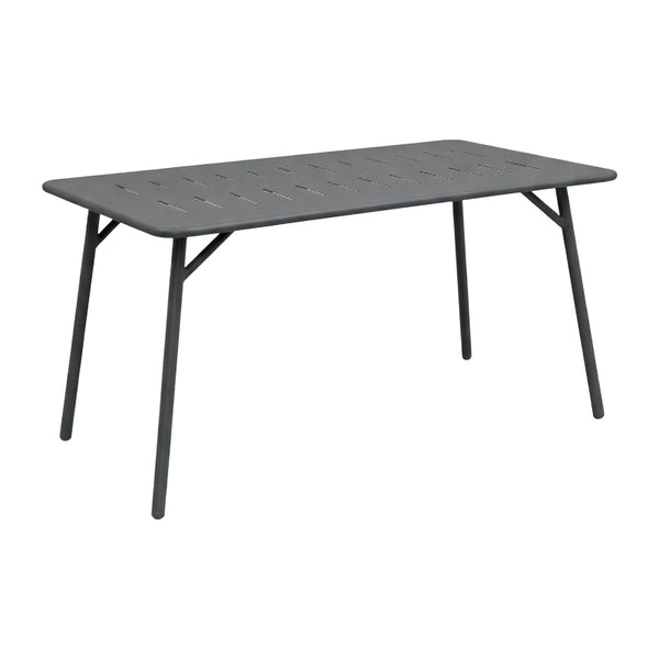Τραπεζαρία Moraja Deraby pakoworld σετ 5τεμ μαύρο μέταλλο 140x80x72εκ