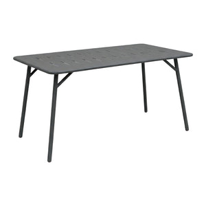 Τραπεζαρία Moraja Deraby Ι pakoworld σετ 5τεμ μαύρο μέταλλο 140x80x72εκ