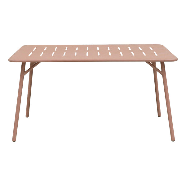 Τραπεζαρία Moraja Deraby Ι pakoworld σετ 5τεμ terracotta μέταλλο 140x80x72εκ