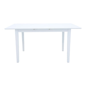 Τραπεζαρία Dallan Mabor pakoworld 5τεμ λευκό rubberwood 120-150x80x73