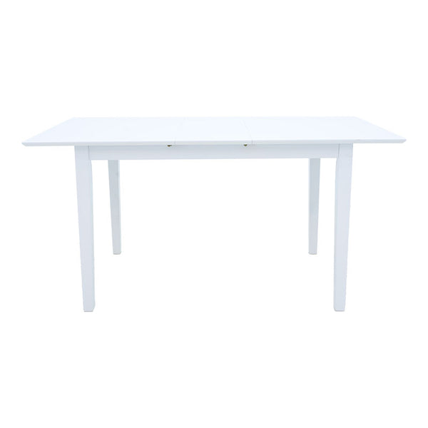 Τραπεζαρία Dallan Mabor pakoworld 5τεμ λευκό rubberwood 120-150x80x73