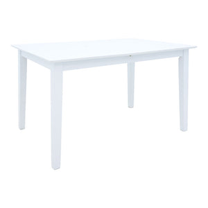 Τραπεζαρία Dallan Mabor pakoworld 7τεμ λευκό rubberwood 120-150x80x73