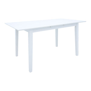 Τραπεζαρία Dallan Mabor pakoworld 7τεμ λευκό rubberwood 120-150x80x73