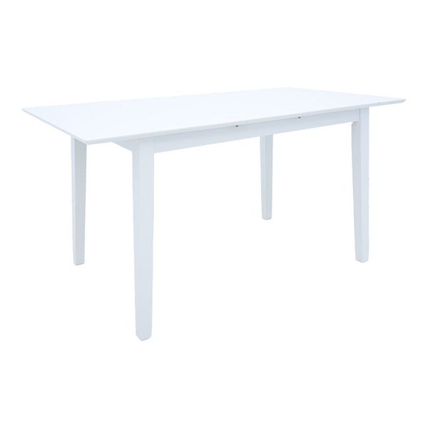 Τραπεζαρία Dallan Mabor pakoworld 7τεμ λευκό rubberwood 120-150x80x73