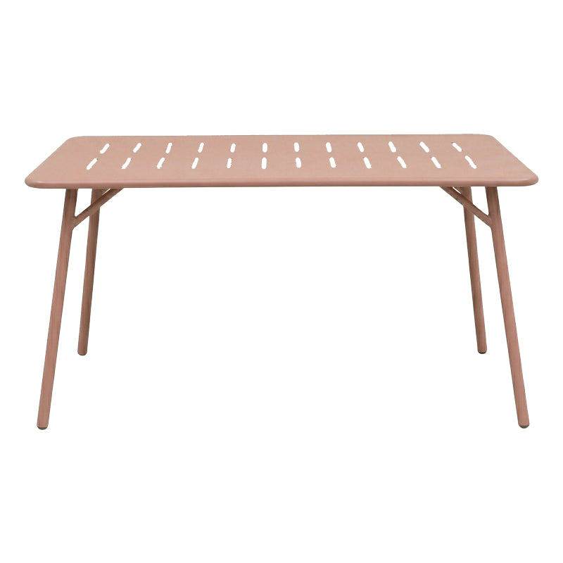 Τραπέζι Moraja pakoworld terracotta μέταλλο 140x80x72εκ