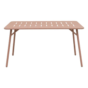Τραπέζι Moraja pakoworld terracotta μέταλλο 140x80x72εκ