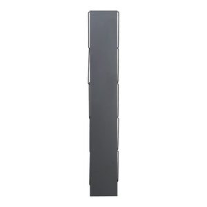 Βιβλιοθήκη mini Tars pakoworld ανθρακί-μαύρο 50x22x150εκ