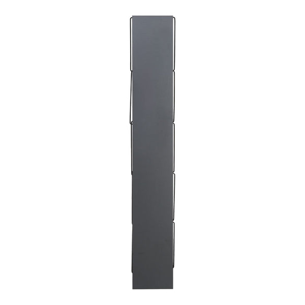 Βιβλιοθήκη mini Tars pakoworld ανθρακί-μαύρο 50x22x150εκ