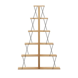 Βιβλιοθήκη mini Tars pakoworld sonoma-μαύρο 100x22x150εκ
