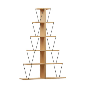 Βιβλιοθήκη mini Tars pakoworld sonoma-μαύρο 100x22x150εκ