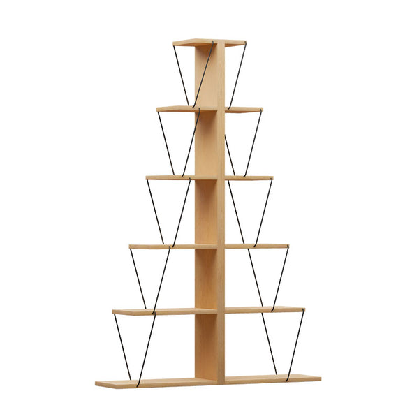 Βιβλιοθήκη mini Tars pakoworld sonoma-μαύρο 100x22x150εκ