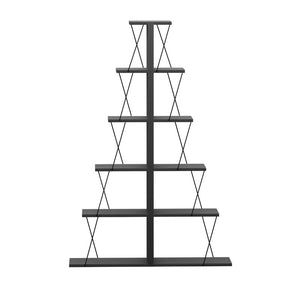 Βιβλιοθήκη mini Tars pakoworld ανθρακί-μαύρο 100x22x150εκ
