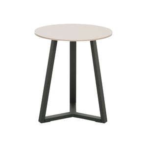 Βοηθητικό τραπέζι Berton pakoworld cappuccino με μαύρο μέταλλο Φ45x52εκ