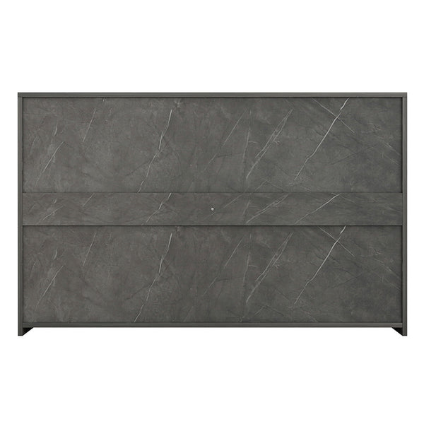 Συρταριέρα Cindy pakoworld 6 συρταριών γκρι μαρμάρου 120x40x75εκ