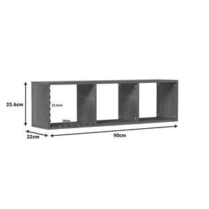 Ραφιέρα τοίχου Mikoro pakoworld σε φυσική απόχρωση 90x22x25.6εκ