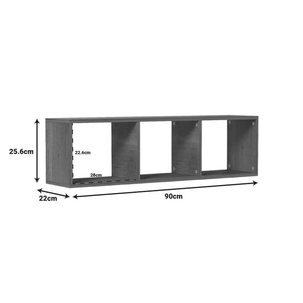 Ραφιέρα τοίχου Mikoro pakoworld σε φυσική απόχρωση 90x22x25.6εκ