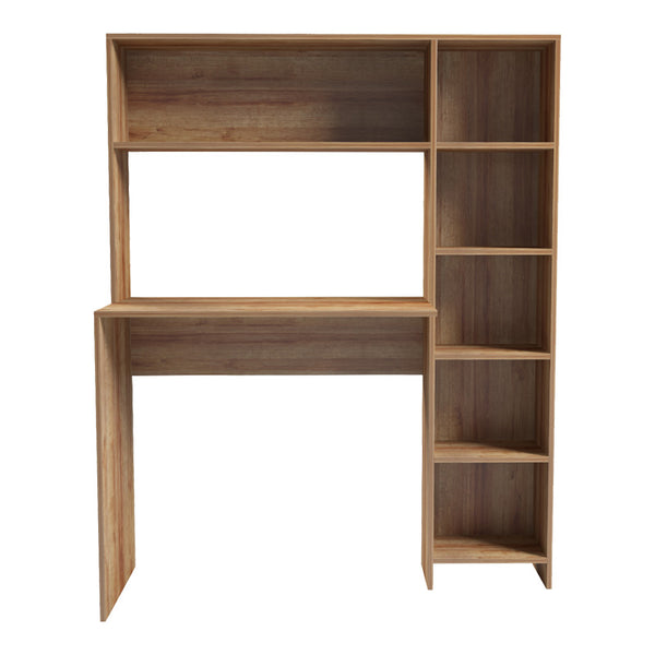 Γραφείο με βιβλιοθήκη Janson pakoworld oak 113.2x40x141.8εκ