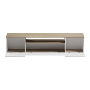 Έπιπλο τηλεόρασης Winey pakoworld σε sonoma-λευκή απόχρωση 180x44.5x44.5εκ