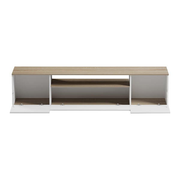 Έπιπλο τηλεόρασης Winey pakoworld σε sonoma-λευκή απόχρωση 180x44.5x44.5εκ