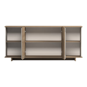 Μπουφές Zafore pakoworld sonoma - γκρι μπεζ όψη μαρμάρου 180x45x80εκ