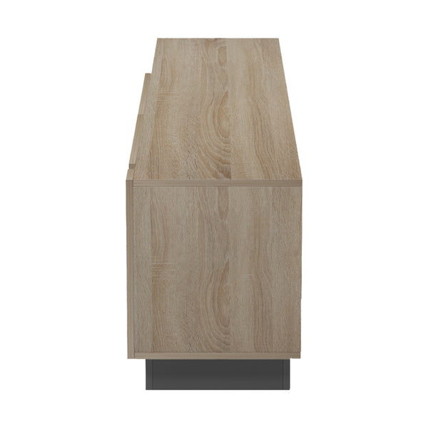 Έπιπλο τηλεόρασης με Led Vario pakoworld sonoma - ανθρακί 185.6x35x45εκ