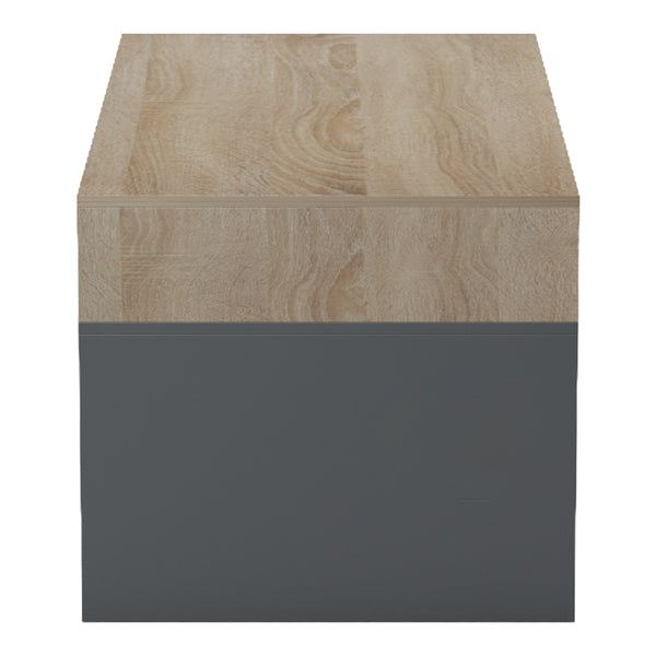 Τραπέζι σαλονιού Consa pakoworld sonoma - ανθρακί 120x60x52.8εκ