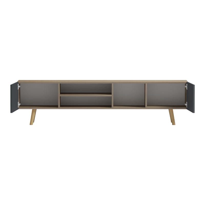 Έπιπλο τηλεόρασης Osclo pakoworld sonoma-ανθρακί 160x30x53.5εκ