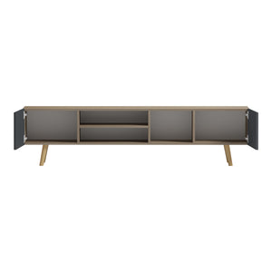 Έπιπλο τηλεόρασης Osclo pakoworld sonoma-ανθρακί 160x30x53.5εκ
