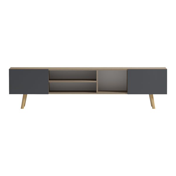Έπιπλο τηλεόρασης Osclo pakoworld sonoma-ανθρακί 160x30x53.5εκ